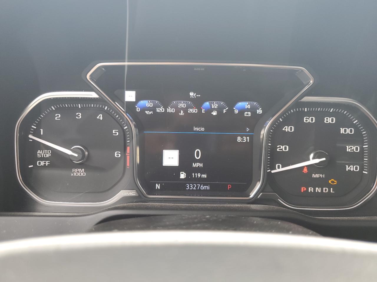 2020 GMC Sierra VIN 1GTP8FED6LZ330649 Copart auction photo, mechanical / hail damage thumbnail 9