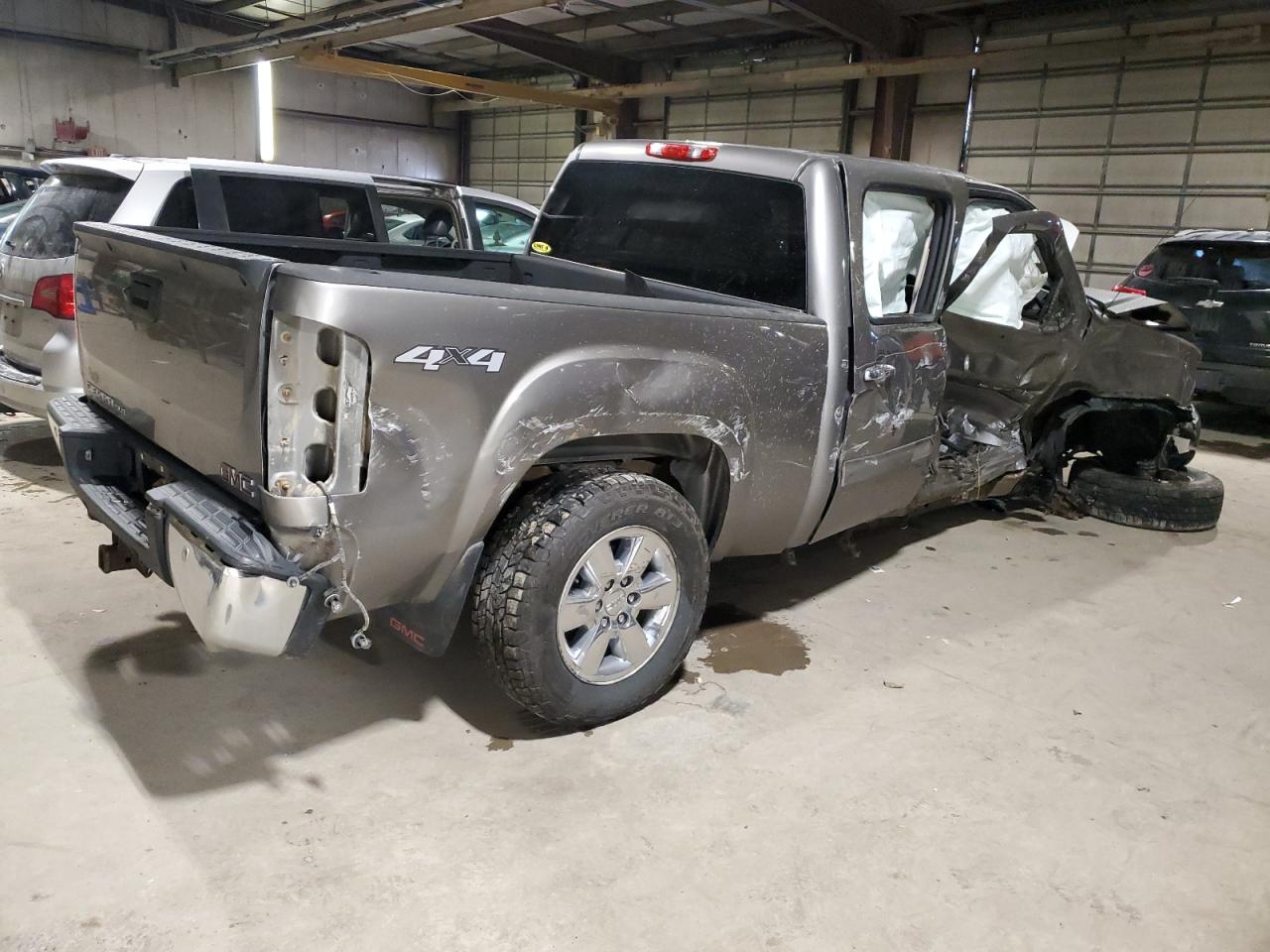 2013 GMC Sierra VIN 3GTP2VE79DG350630 Copart auction photo, all over / undercarriage damage thumbnail 3