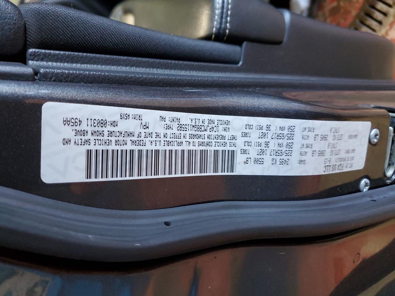 2016 Jeep Grand Cherokee VIN 1C4PJMCB8GW115582 Copart auction photo, mechanical damage thumbnail 13