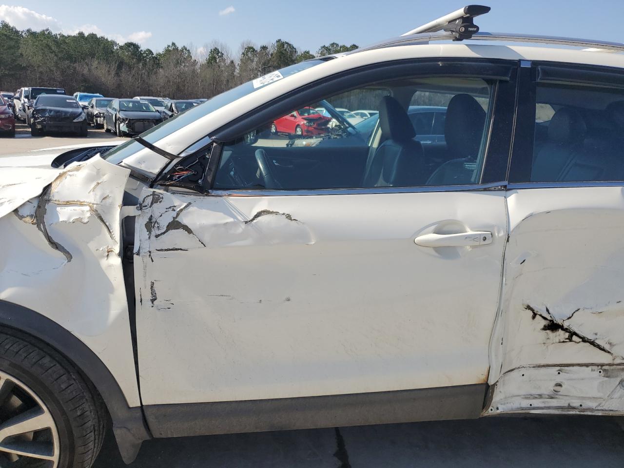 2017 Nissan Rogue VIN JN1BJ1CRXHW131776 Copart auction photo, side / front end damage thumbnail 7