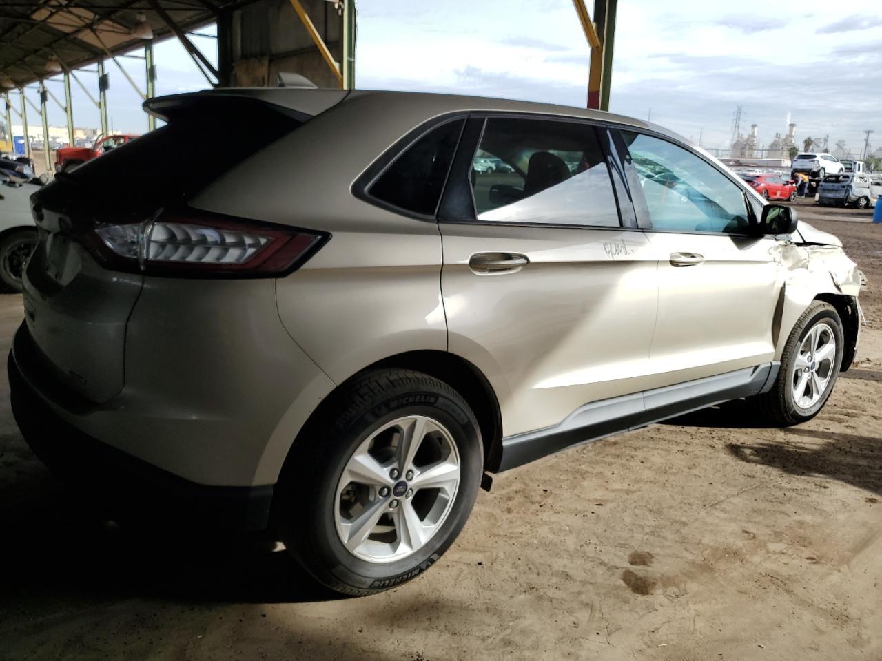 2017 Ford Edge VIN 2FMPK3G99HBB43761 Copart auction photo, front end / side damage thumbnail 3