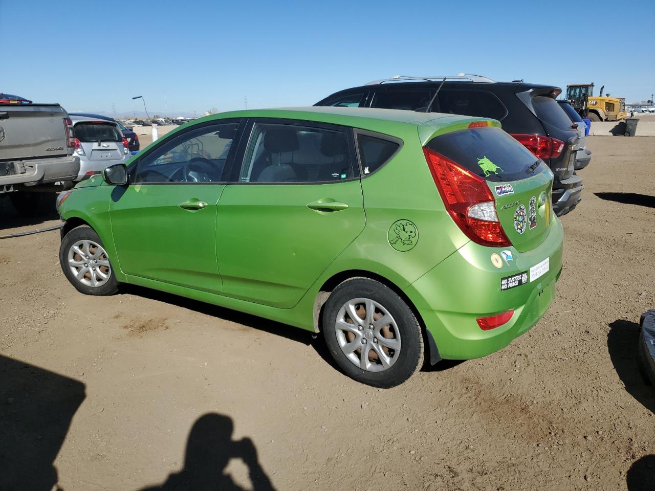 2014 Hyundai Accent VIN KMHCT5AE2EU189399 Copart auction photo, front end damage thumbnail 2