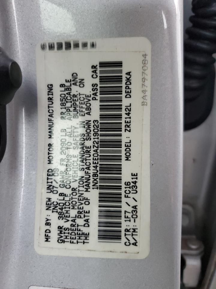 2010 Toyota Corolla VIN 1NXBU4EE0AZ219023 Copart auction photo, front end / rear end damage thumbnail 14