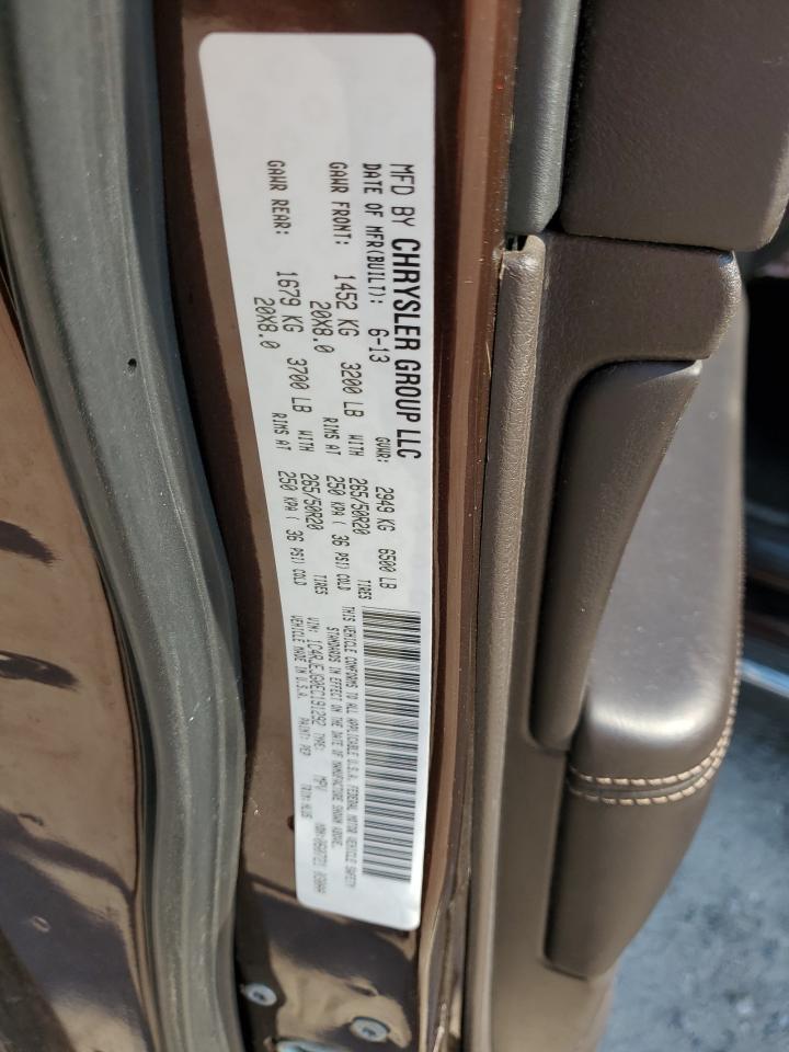 2014 Jeep Grand Cherokee VIN 1C4RJEJG0EC191292 Copart auction photo, side damage thumbnail 12