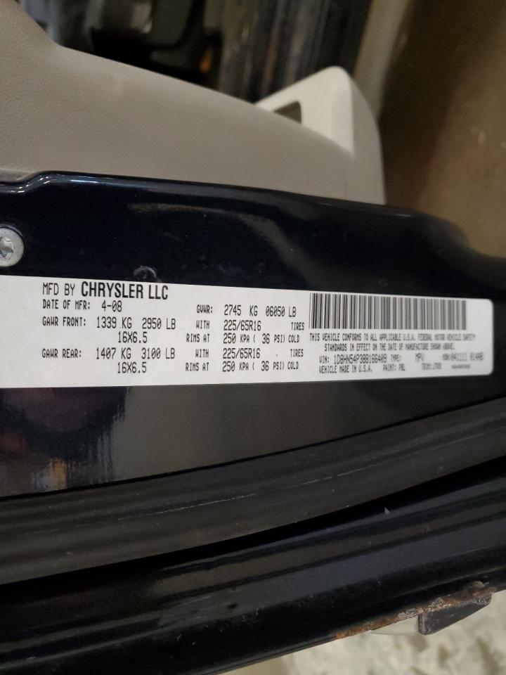 2008 Dodge Caravan VIN 1D8HN54P38B166409 Copart auction photo, front end damage thumbnail 13