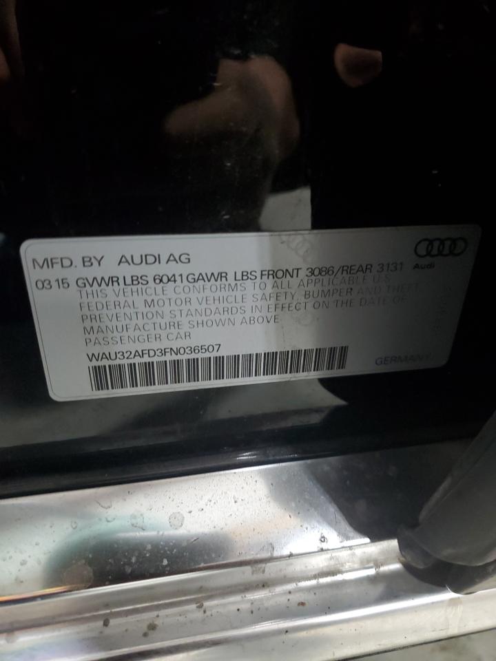 2015 Audi A8 VIN WAU32AFD3FN036507 Copart auction photo, rear end / minor dent/scratches damage thumbnail 12