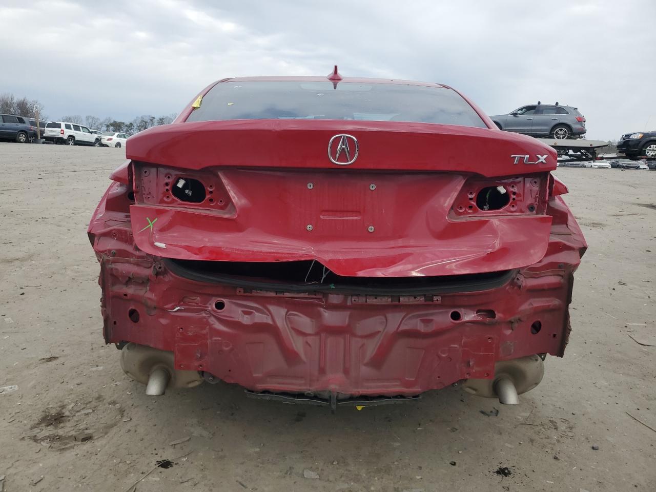 2017 Acura TLX VIN 19UUB1F56HA000760 Copart auction photo, rear end / minor dent/scratches damage thumbnail 6