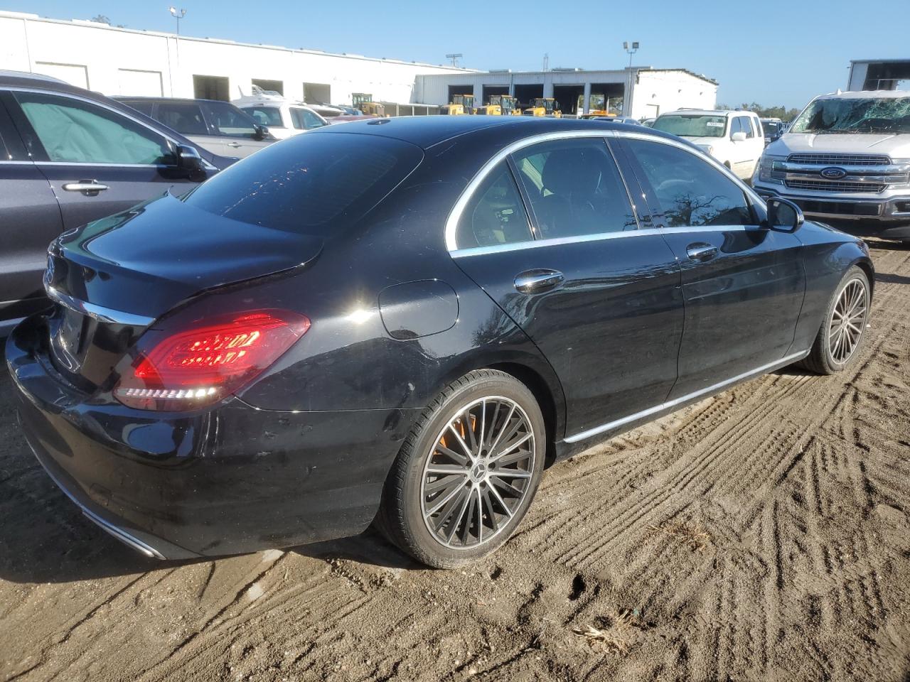 2021 Mercedes-Benz C-klasse VIN W1KWF8DB3MR645929 Copart auction photo, rear end / water/flood damage thumbnail 3