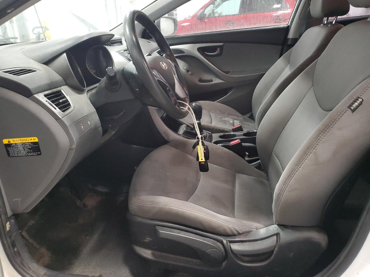 2013 Hyundai Elantra VIN 5NPDH4AE0DH304529 Copart auction photo, mechanical / front end damage thumbnail 7