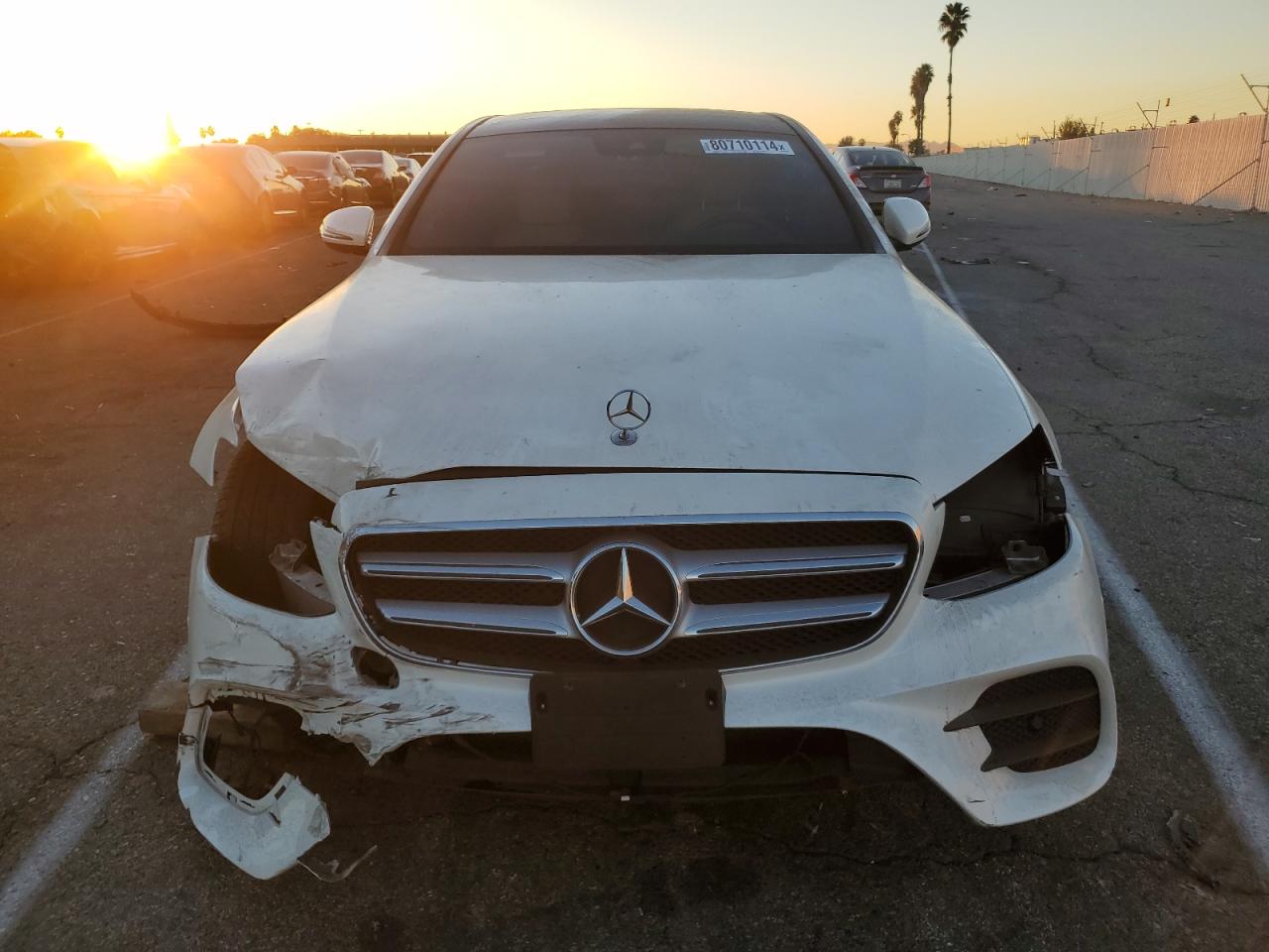 2018 Mercedes-Benz E-klasse VIN WDDZF4JB7JA427948 Copart auction photo, front end / side damage thumbnail 5