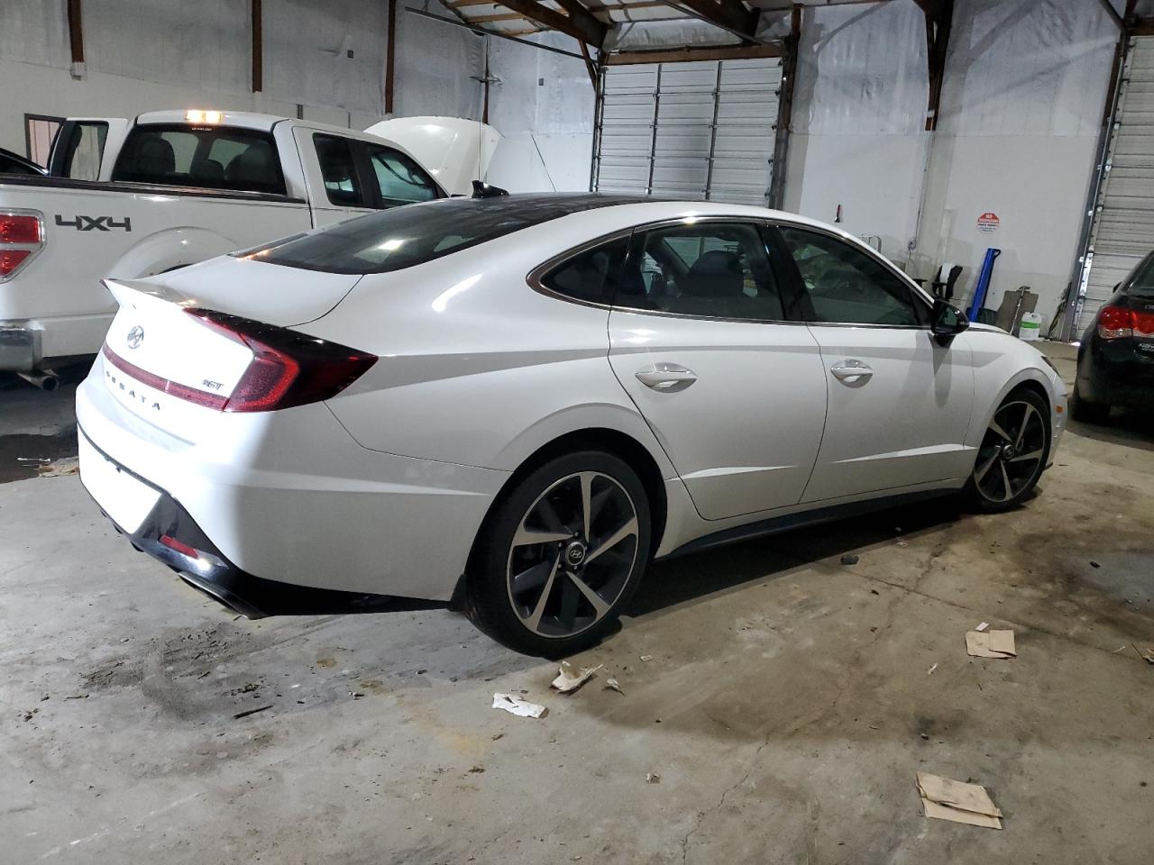 2022 Hyundai Sonata VIN 5NPEJ4J21NH141969 Copart auction photo, front end / side damage thumbnail 3