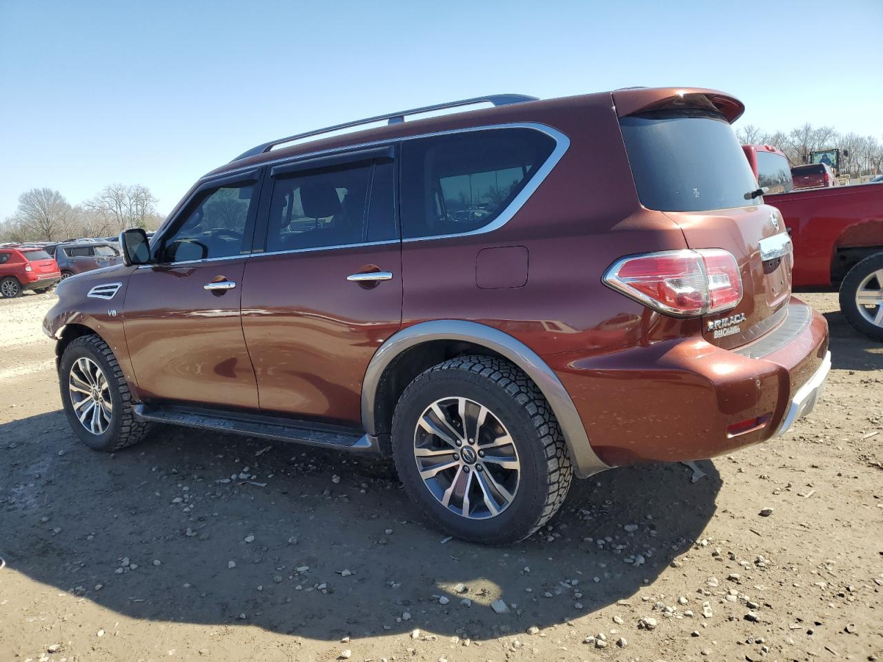 2018 Nissan Armada VIN JN8AY2NDXJ9052130 Copart auction photo, front end / undercarriage damage thumbnail 2