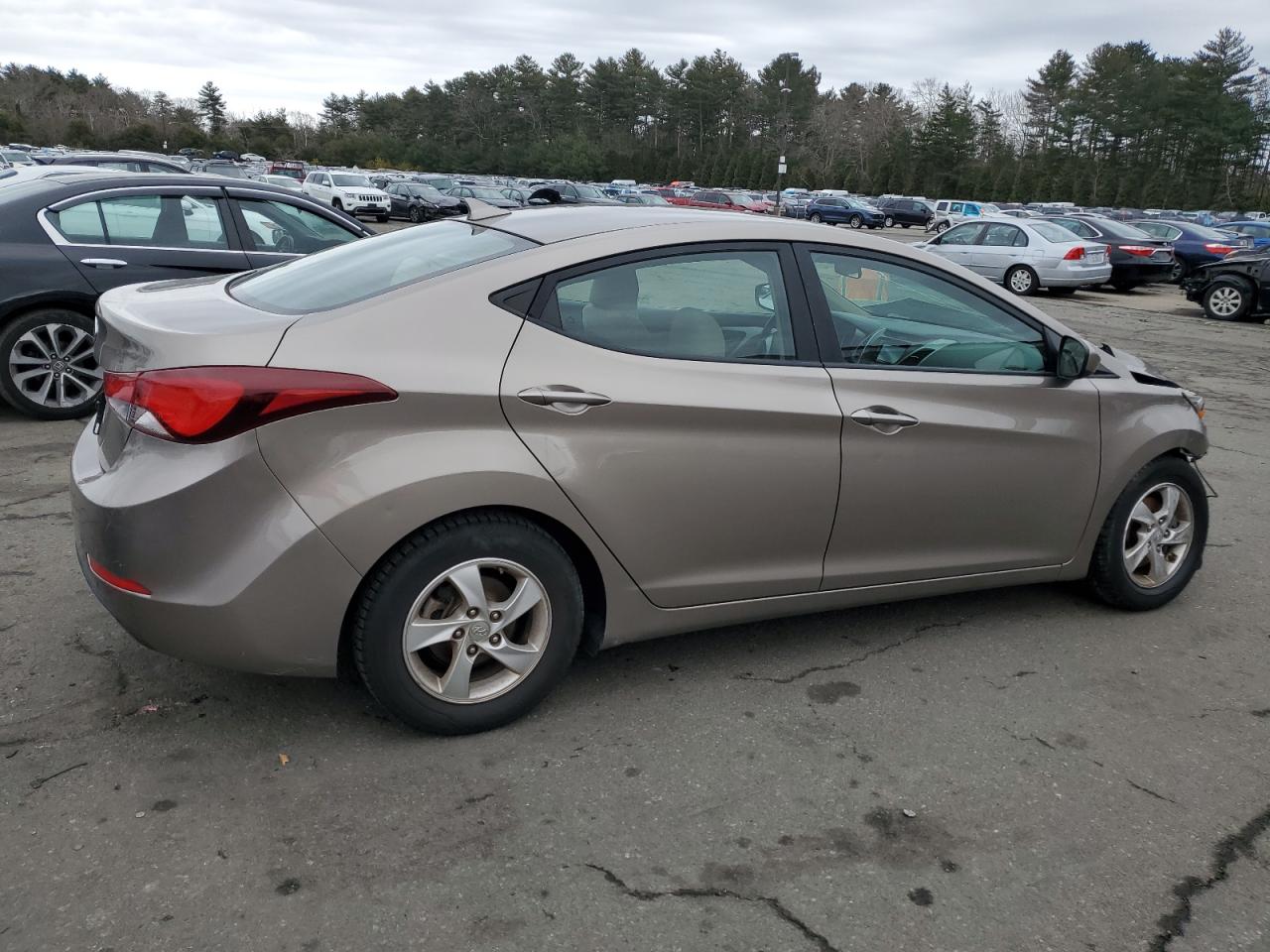 2014 Hyundai Elantra VIN 5NPDH4AEXEH520759 Copart auction photo, front end damage thumbnail 3