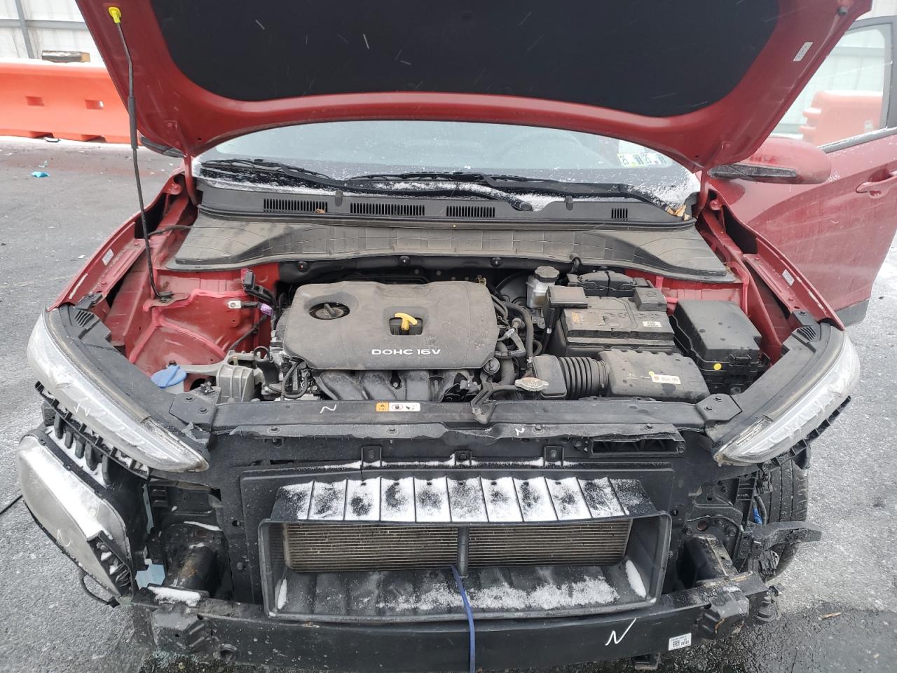 2021 Hyundai Kona VIN KM8K1CAA6MU611286 Copart auction photo, front end damage thumbnail 11
