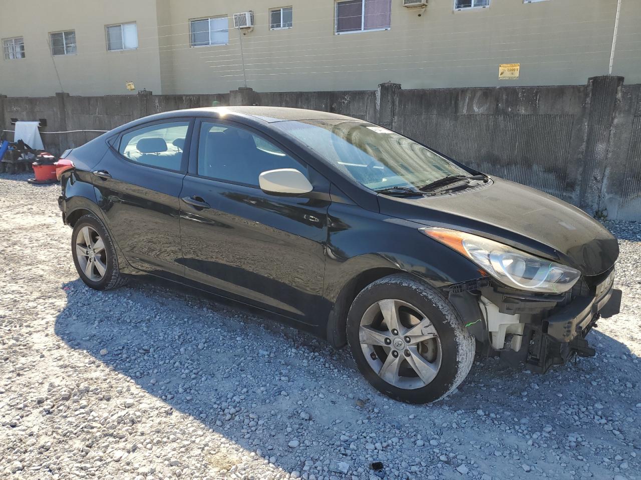 2013 Hyundai Elantra VIN KMHDH4AE0DU888268 Copart auction photo, front end / rear end damage thumbnail 4