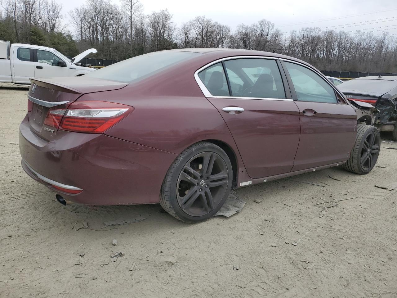 2016 Honda Accord VIN 1HGCR2F52GA070722 Copart auction photo, front end damage thumbnail 3