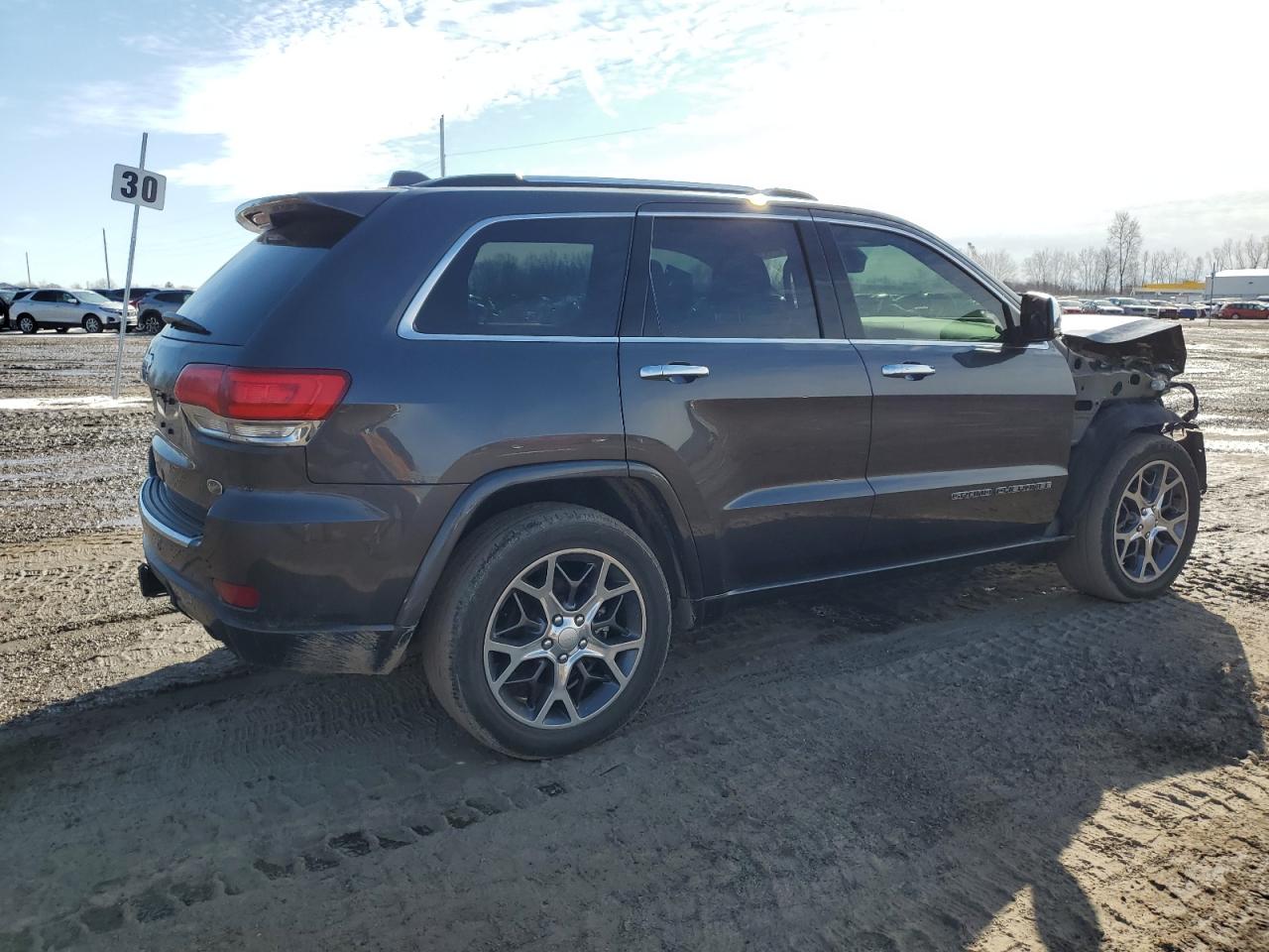2021 Jeep Grand Cherokee VIN 1C4RJFCG7MC584885 Copart auction photo, front end / side damage thumbnail 3