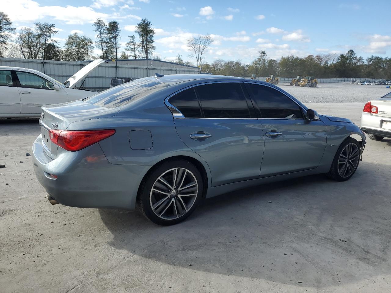 2014 Infiniti Q50 VIN JN1BV7AR5EM682618 Copart auction photo, front end / minor dent/scratches damage thumbnail 3