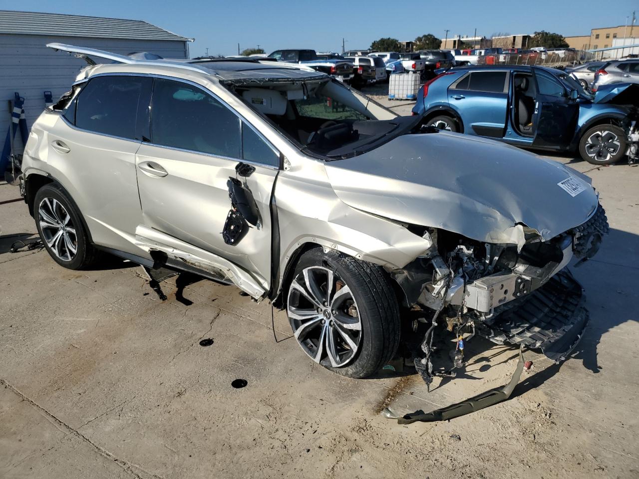 2021 Lexus RX VIN 2T2HZMAA7MC208634 Copart auction photo, rollover damage thumbnail 4