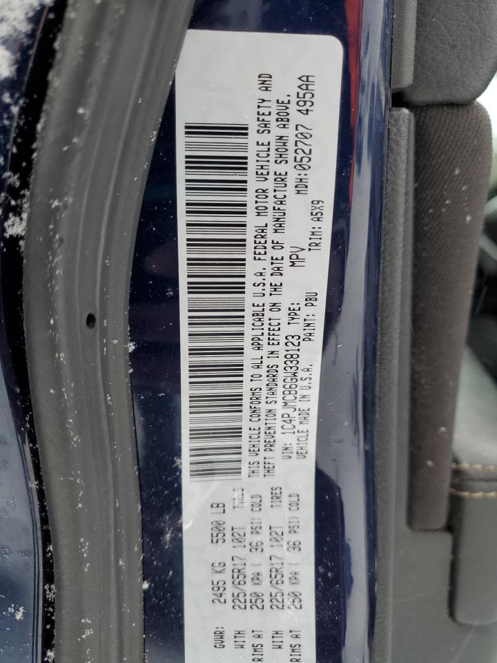 2016 Jeep Grand Cherokee VIN 1C4PJMCB6GW338123 Copart auction photo, front end / side damage thumbnail 13