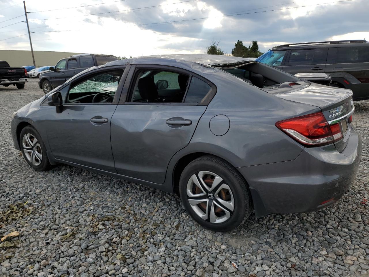 2013 Honda Civic VIN 19XFB2F58DE013644 Copart auction photo, all over damage thumbnail 2