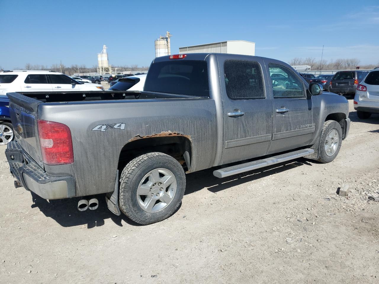 2013 Chevrolet Silverado VIN 3GCPKTE72DG222976 Copart auction photo, rear end damage thumbnail 3