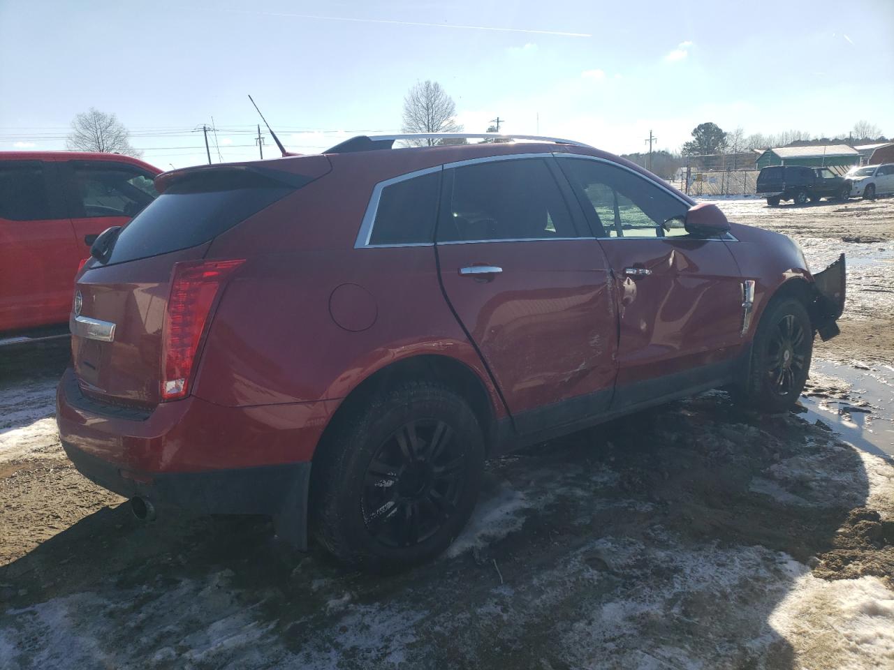 2011 Cadillac SRX VIN 3GYFNAEY2BS525695 Copart auction photo, front end / side damage thumbnail 3