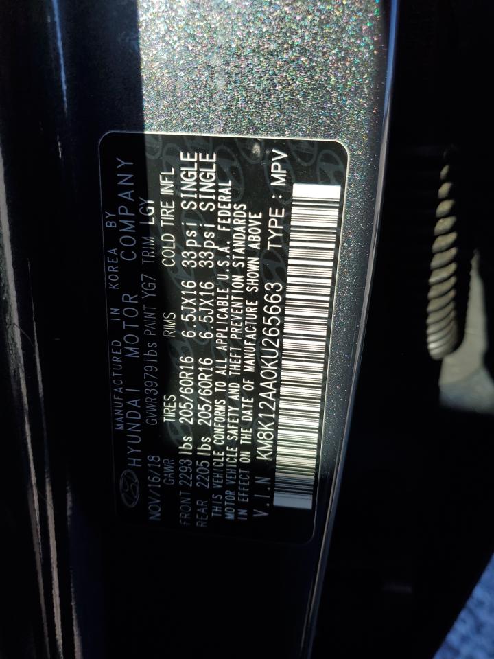 2019 Hyundai Kona VIN KM8K12AA0KU265663 Copart auction photo, front end damage thumbnail 14