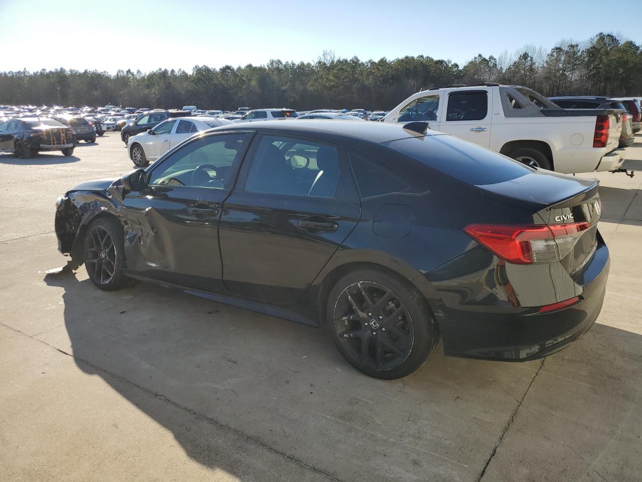 2022 Honda Civic VIN 2HGFE2F5XNH529549 Copart auction photo, front end / side damage thumbnail 2