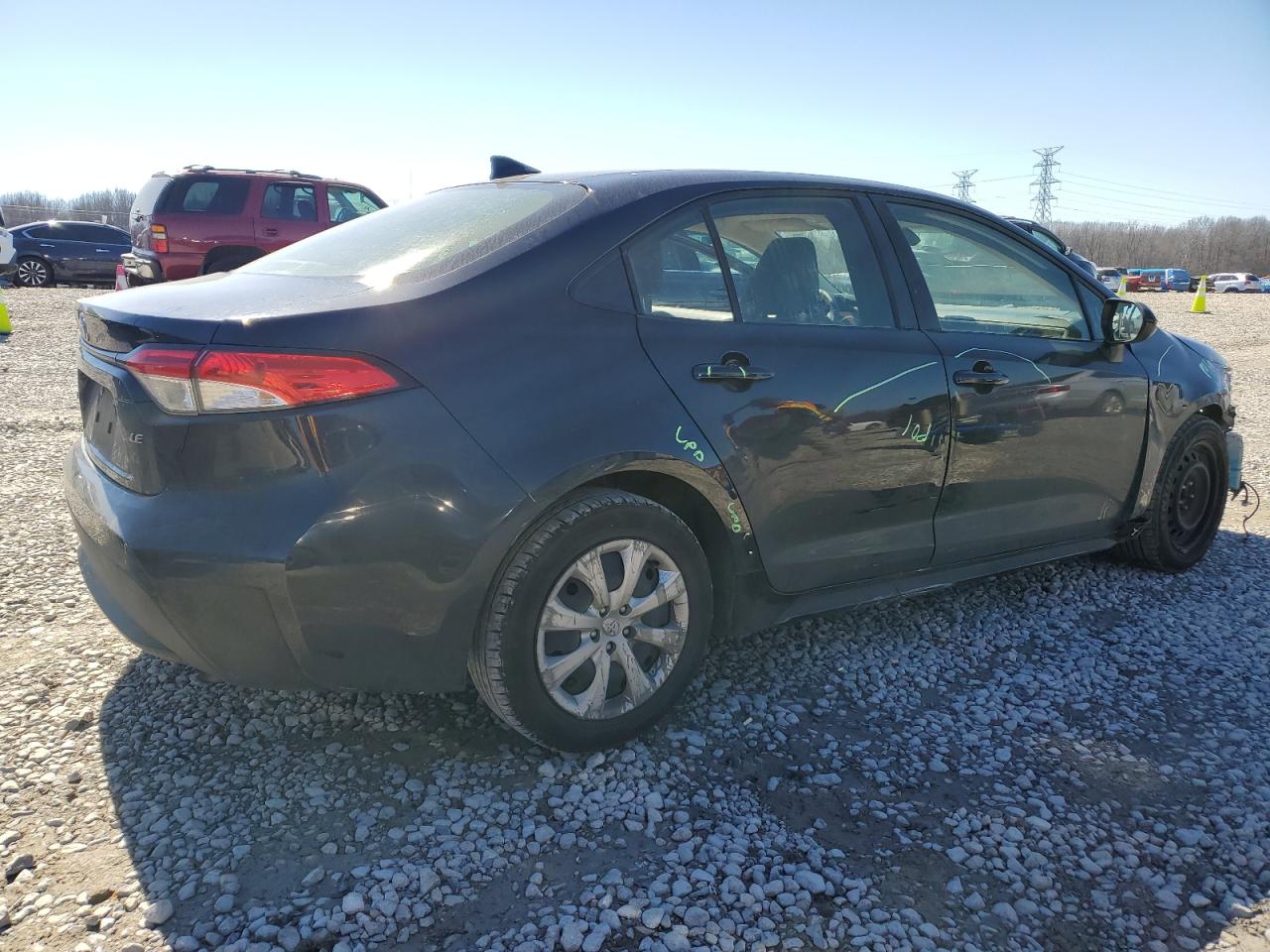 2021 Toyota Corolla VIN JTDEPMAE3MJ142149 Copart auction photo, front end / all over damage thumbnail 3