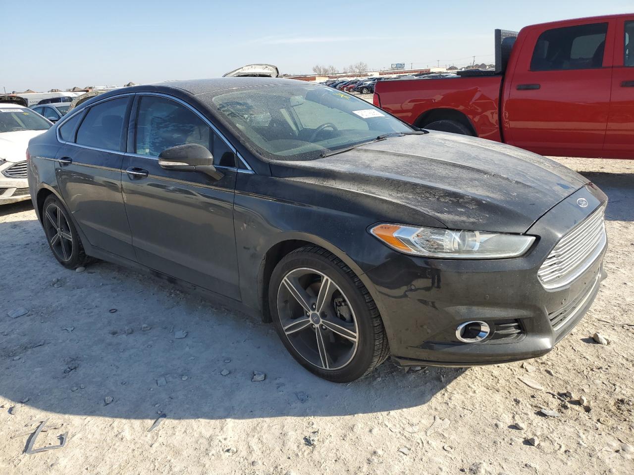2015 Ford Fusion VIN 3FA6P0K90FR113107 Copart auction photo, side / front end damage thumbnail 4