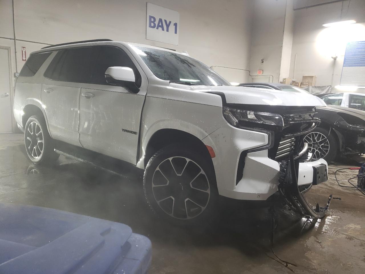 2023 Chevrolet Tahoe VIN 1GNSKRKD9PR557106 Copart auction photo, front end / rear end damage thumbnail 4