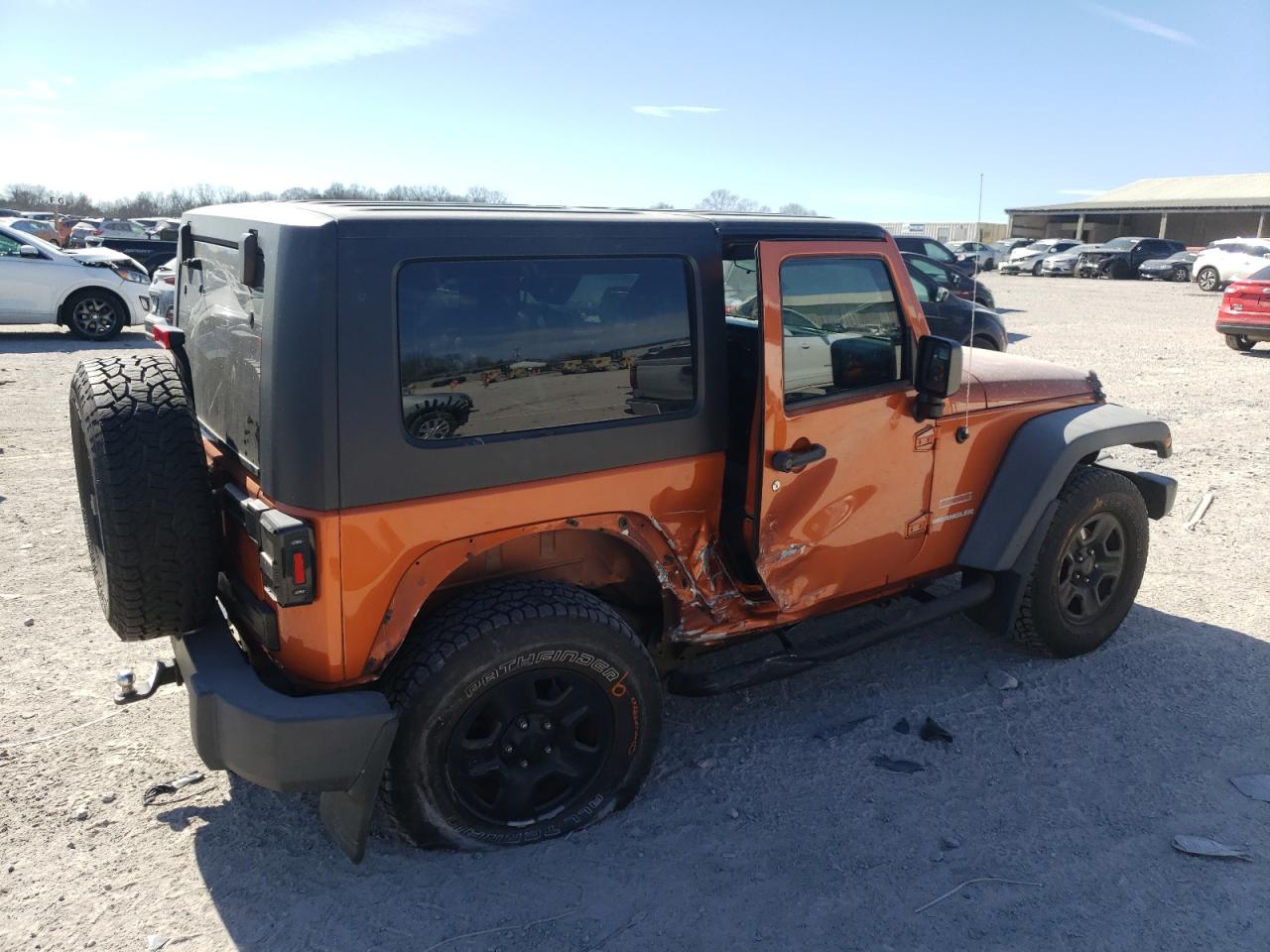 2010 Jeep Wrangler VIN 1J4AA2D12AL180687 Copart auction photo, side / undercarriage damage thumbnail 3