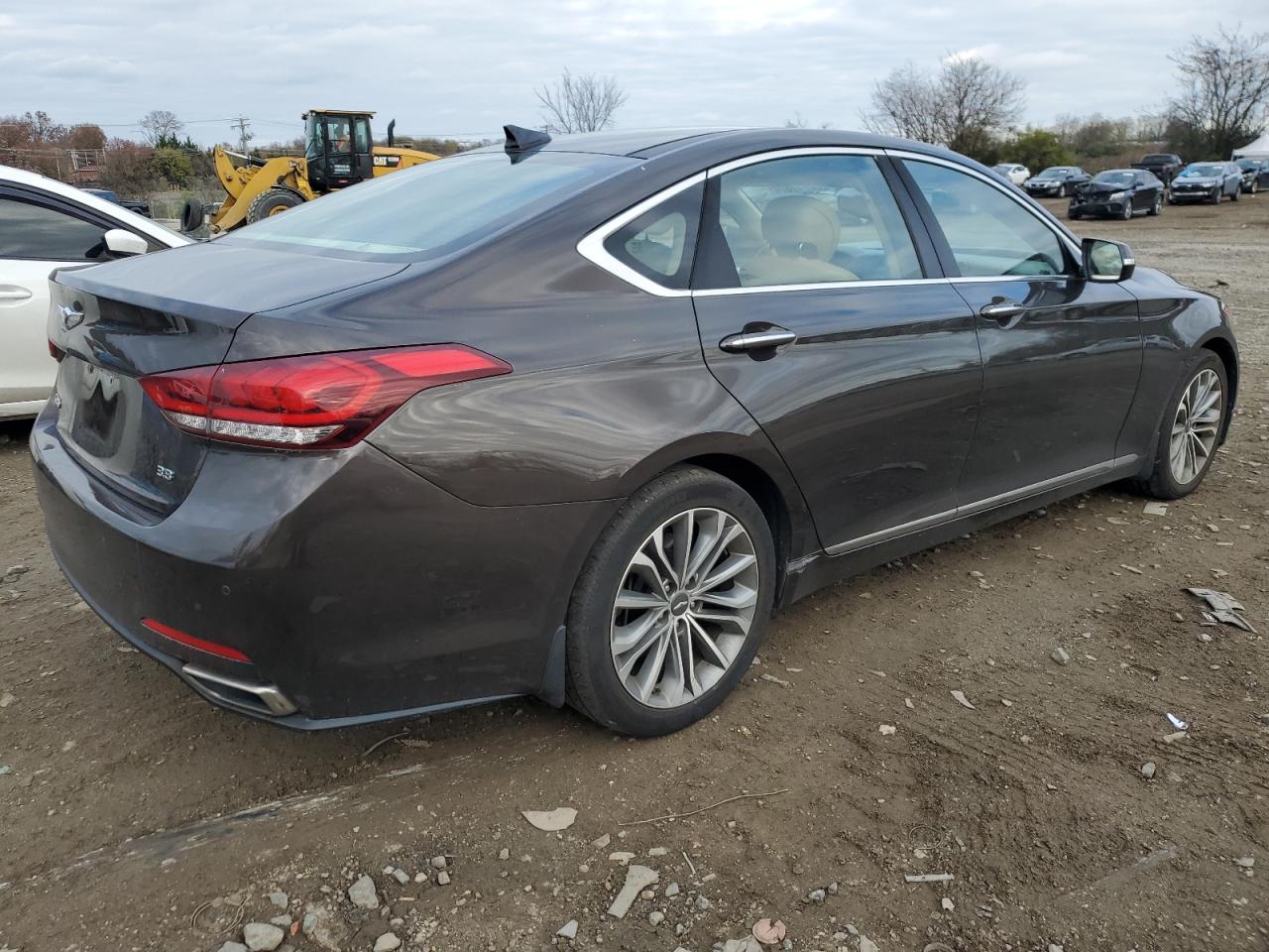 2017 Genesis G80 VIN KMHGN4JE5HU193876 Copart auction photo, front end damage thumbnail 3