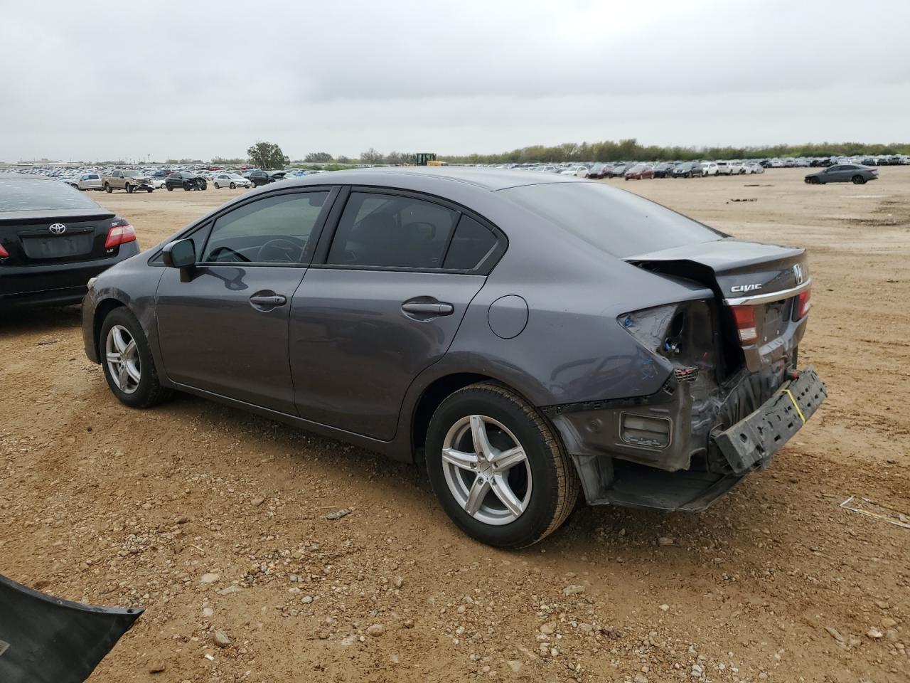 2014 Honda Civic VIN 19XFB2F55EE003851 Copart auction photo, rear end damage thumbnail 2