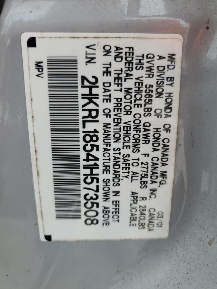 2001 Honda Odyssey VIN 2HKRL18541H573508 Copart auction photo, front end / all over damage thumbnail 16