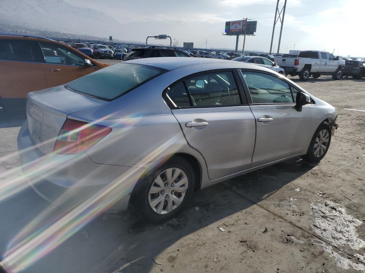 2012 Honda Civic VIN 19XFB2F54CE056733 Copart auction photo, front end damage thumbnail 3