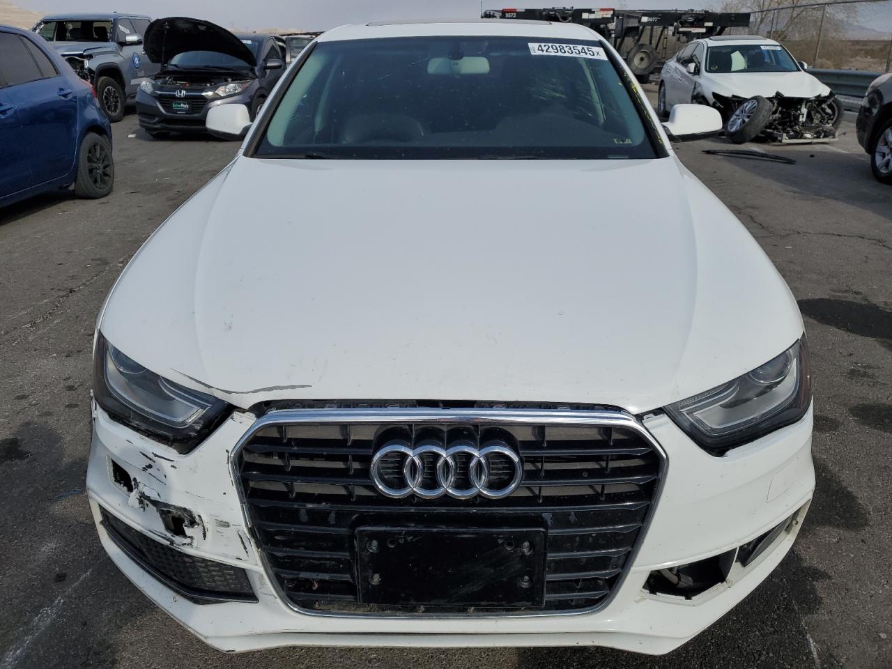 2014 Audi A4 VIN WAUAFAFL2EN019165 Copart auction photo, mechanical / front end damage thumbnail 5