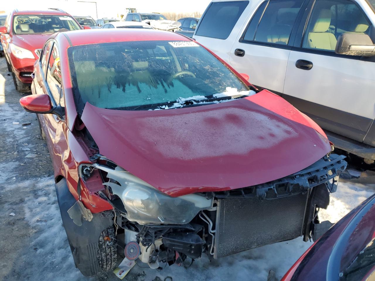 2016 KIA Forte VIN KNAFK4A6XG5566112 Copart auction photo, front end / side damage thumbnail 5