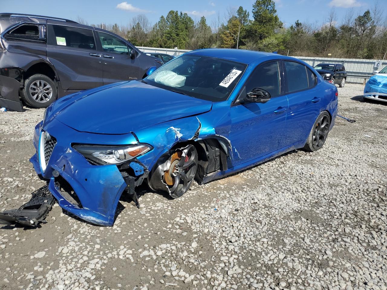 2018 Alfa Romeo Giulia VIN ZARFAECN3J7572612 - Copart auction photo