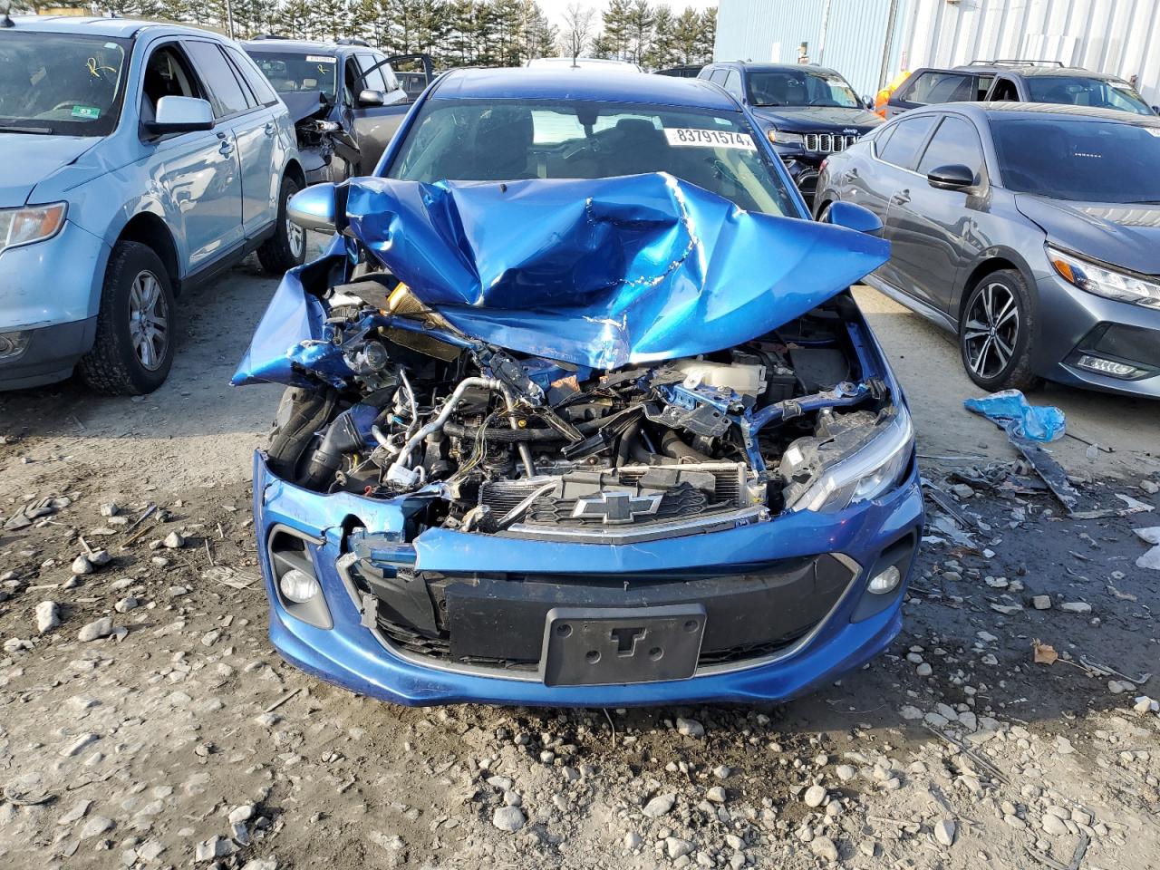 2020 Chevrolet Sonic VIN 1G1JD6SB6L4136598 Copart auction photo, front end / mechanical damage thumbnail 5