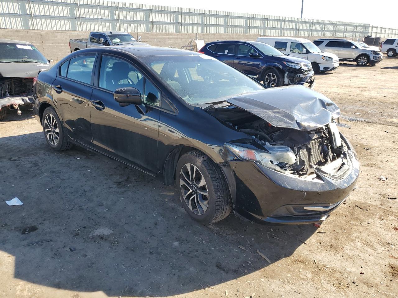 2015 Honda Civic VIN 2HGFB2F87FH511420 Copart auction photo, front end damage thumbnail 4
