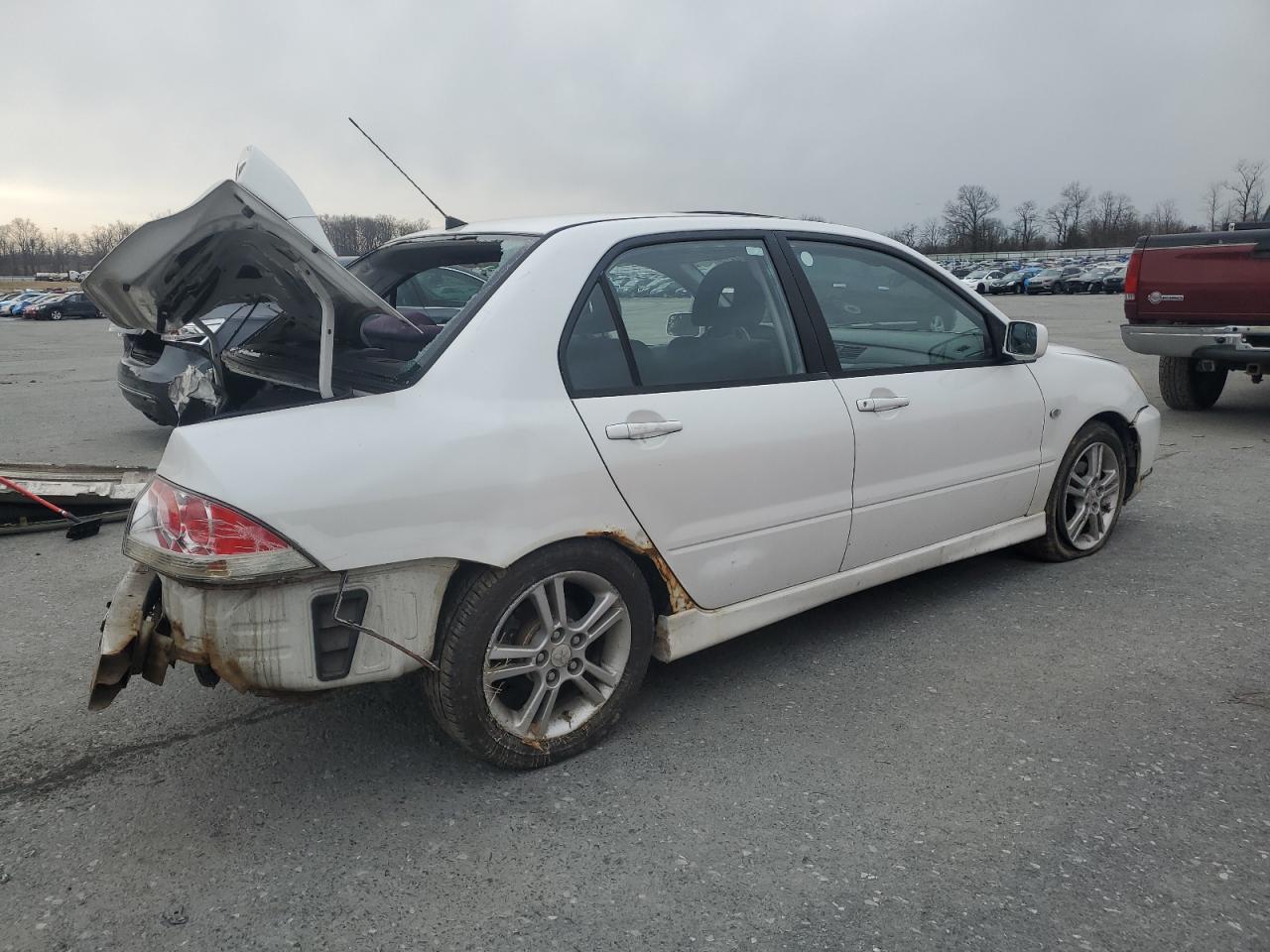 2005 Mitsubishi Lancer VIN JA3AJ66F85U022407 Copart auction photo, rear end / front end damage thumbnail 3
