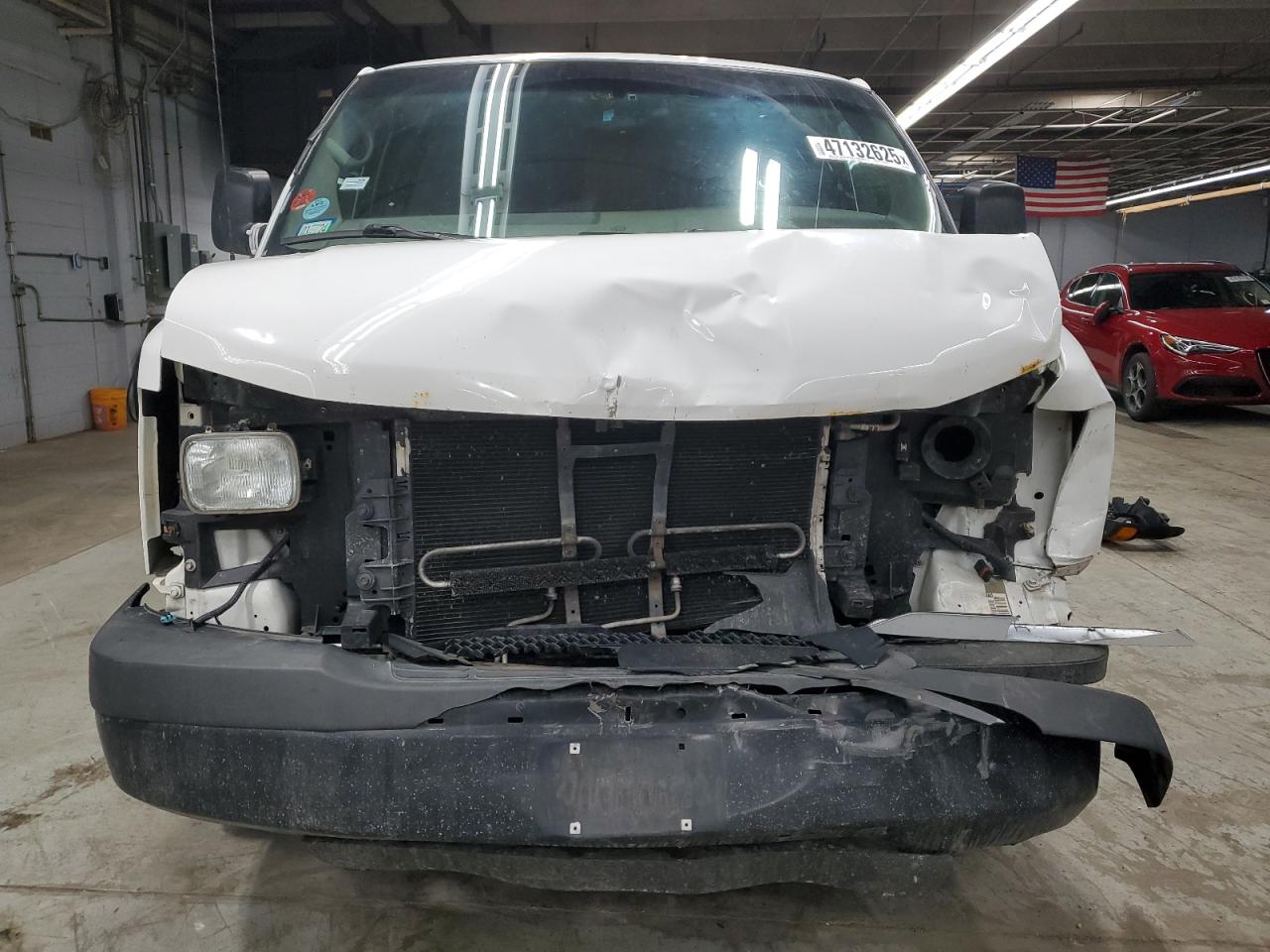 2012 Chevrolet Express VIN 1GCWGFCAXC1196234 Copart auction photo, front end / side damage thumbnail 5