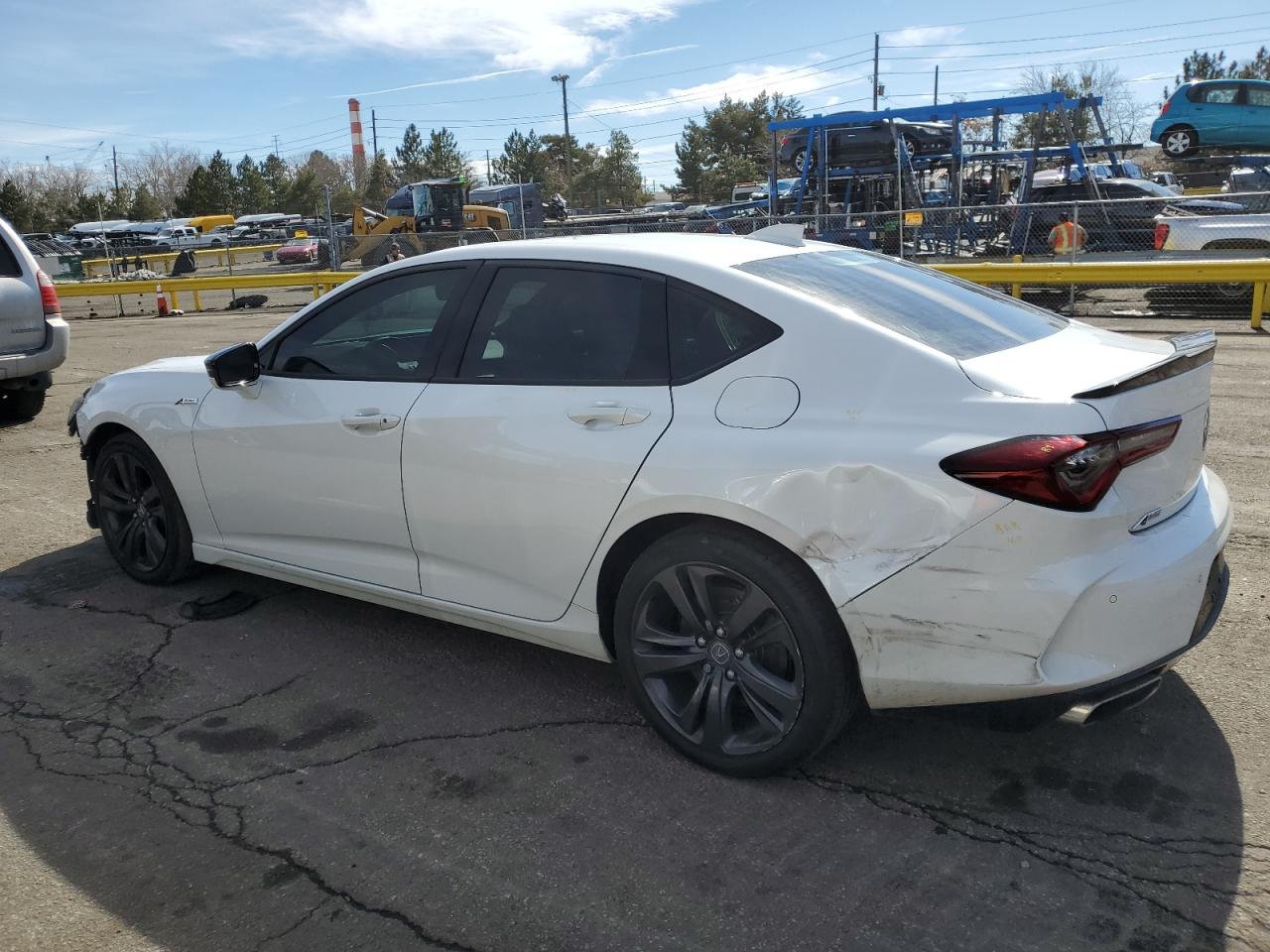 2022 Acura TLX VIN 19UUB6F53NA002345 Copart auction photo, front end / side damage thumbnail 2