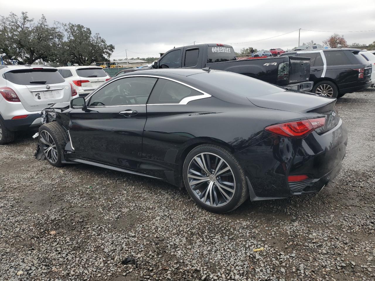 2019 Infiniti Q60 VIN JN1EV7EK6KM230036 Copart auction photo, side / side damage thumbnail 2