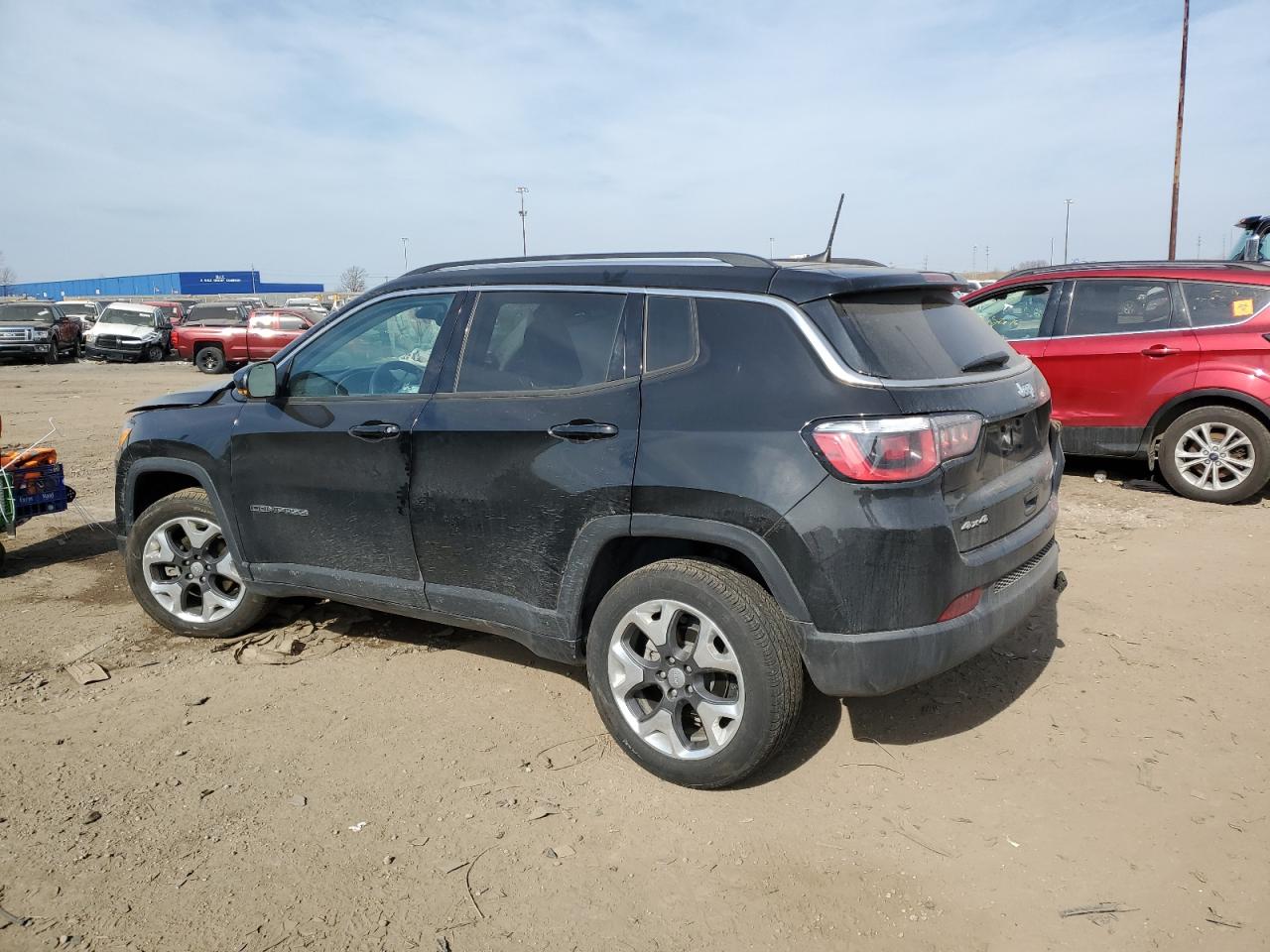 2018 Jeep Compass VIN 3C4NJDCB7JT232025 Copart auction photo, front end / rear end damage thumbnail 2