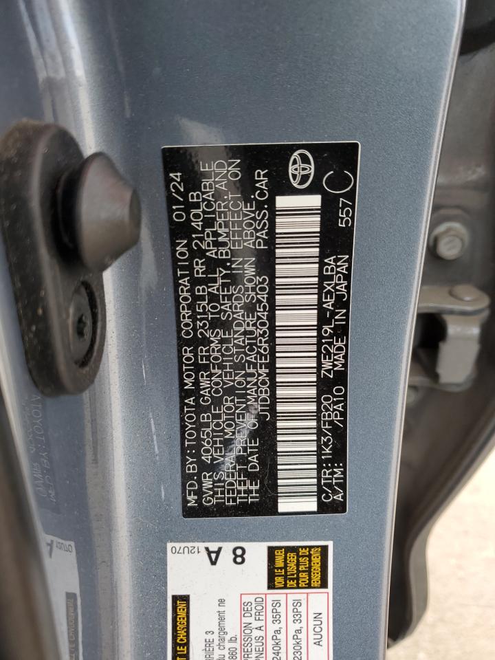 2024 Toyota Corolla VIN JTDBCMFE6R3045403 Copart auction photo, front end / hail damage thumbnail 13