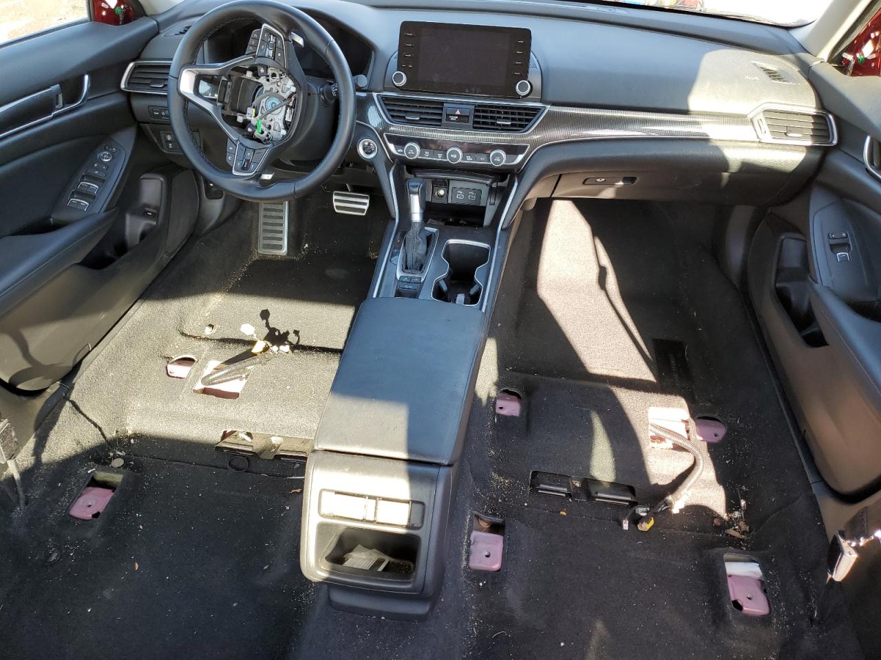2022 Honda Accord VIN 1HGCV1F46NA026801 Copart auction photo, vandalism / stripped damage thumbnail 8