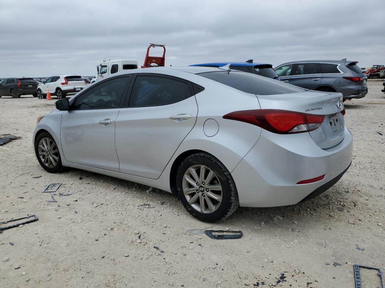 2014 Hyundai Elantra VIN KMHDH4AE8EU111760 Copart auction photo, all over / vandalism damage thumbnail 2